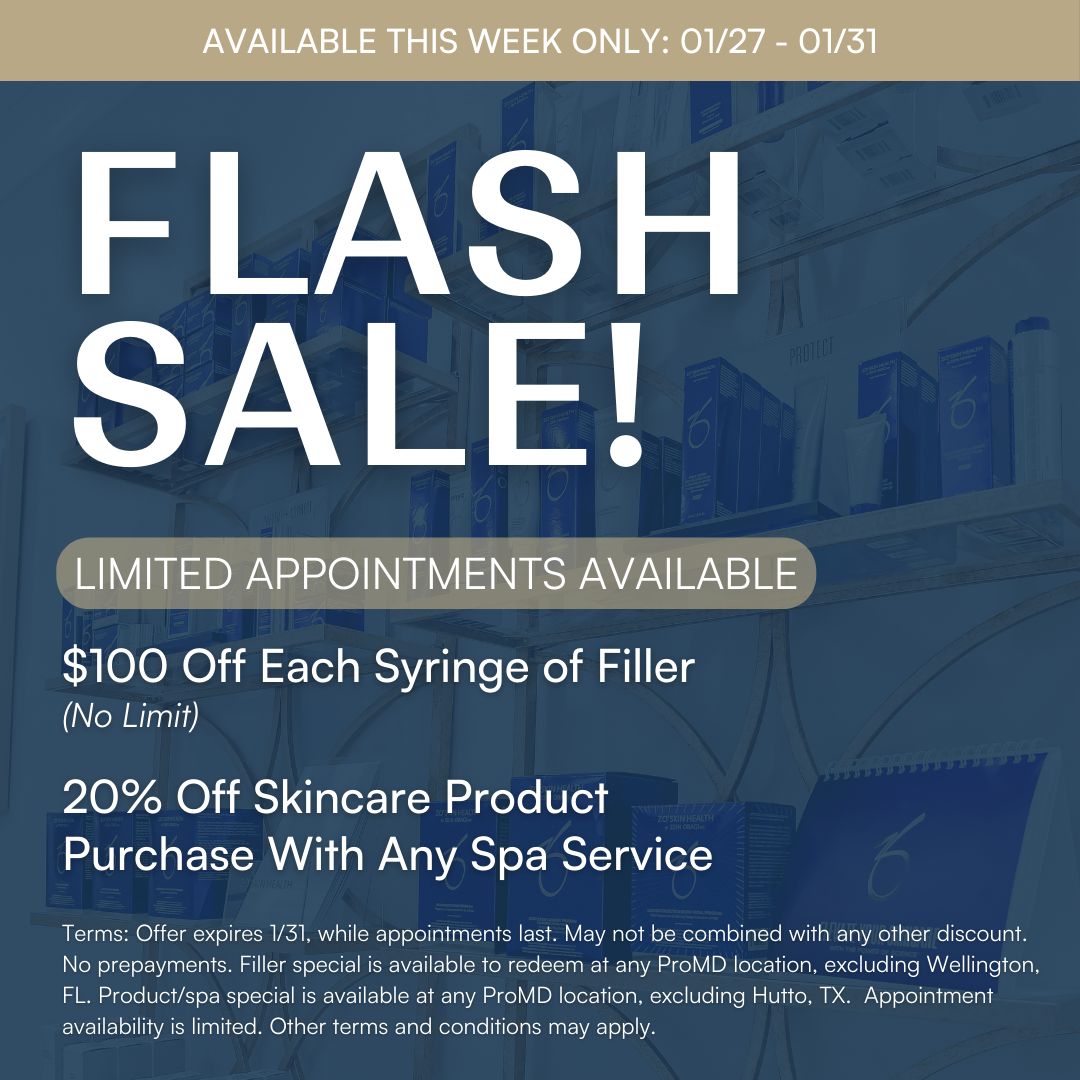 ProMD Health January Flash Sale Savings Filler Skincare